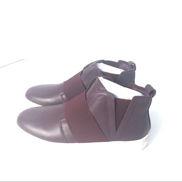 J Brand Retro Slip On Leather Platform Maroon Boot. Rare and Classy - Picture 3 of 9